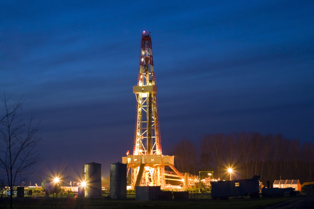 Drilling Rig at night